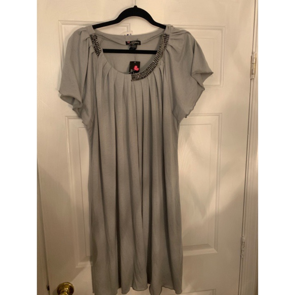 Light gray dress with sequins